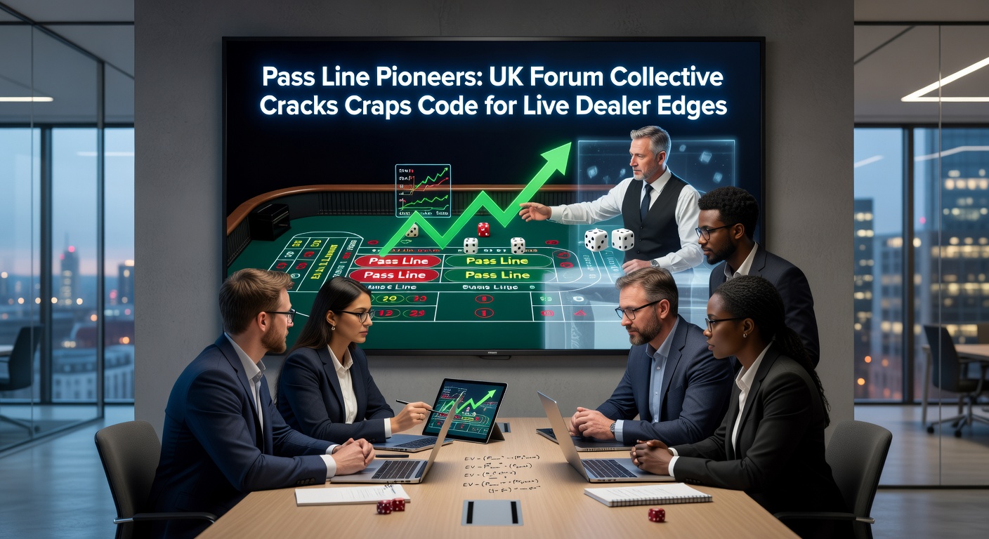 Vibrant craps table in a live dealer stream with forum chat overlay showing Pass Line Pioneers discussions