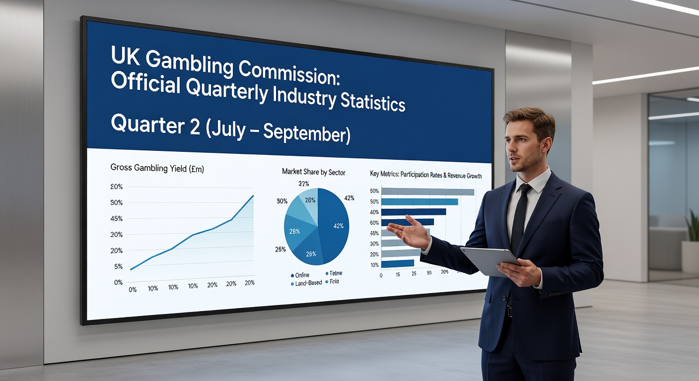 Infographic depicting remote gambling growth in the UK, with bars representing casino, betting, and bingo GGY for Q2 2025