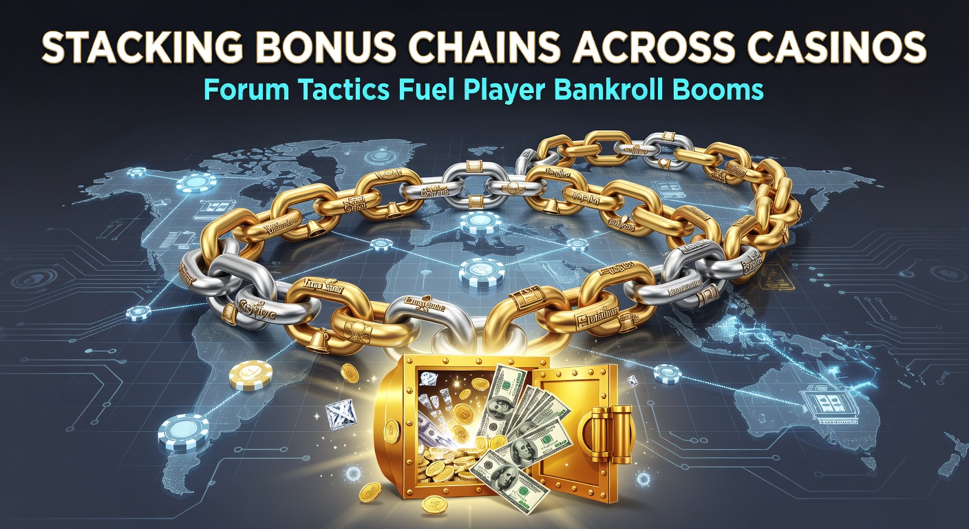 Visual chain linking multiple casino bonus icons, representing interconnected promotions across platforms